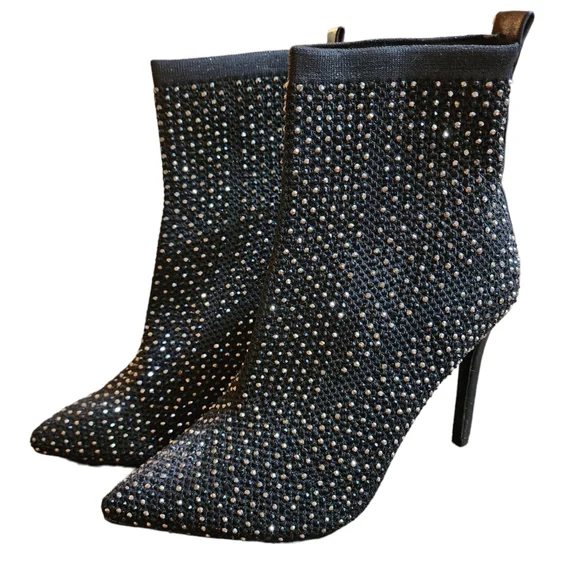 Women's Stiletto Sparkly Boots WIDE - Picture 5 of 7